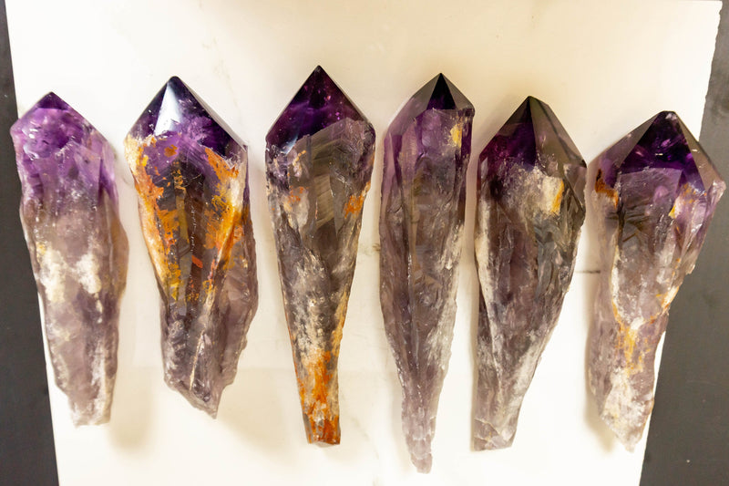 Wholesale Set of 6 Large AAA Bahia Dragon Tooth Amethyst i_did