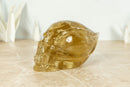 Natural and Genuine Citrine Skull, Hand Carved Golden Citrine collective