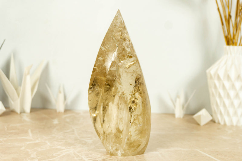 Natural Genuine Golden Honey Citrine Flame Aa Grade collective