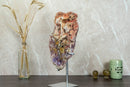 Rare Multicolored Pink Amethyst Geode Slab on Stand collective