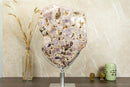 Rare Pink Amethyst Geode on Rotating Stand, Large Brazilian Rose Amethyst collective