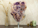 Rare Pink Amethyst Geode on Rotating Stand, Large Brazilian Rose Amethyst collective