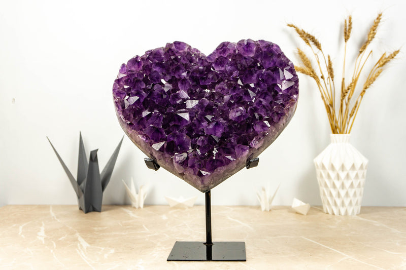 X Large Purple Amethyst Heart, Aaa Quality Grade collective