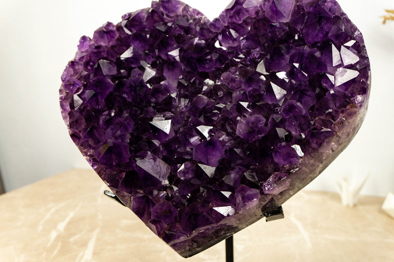 X Large Purple Amethyst Heart, Aaa Quality Grade collective