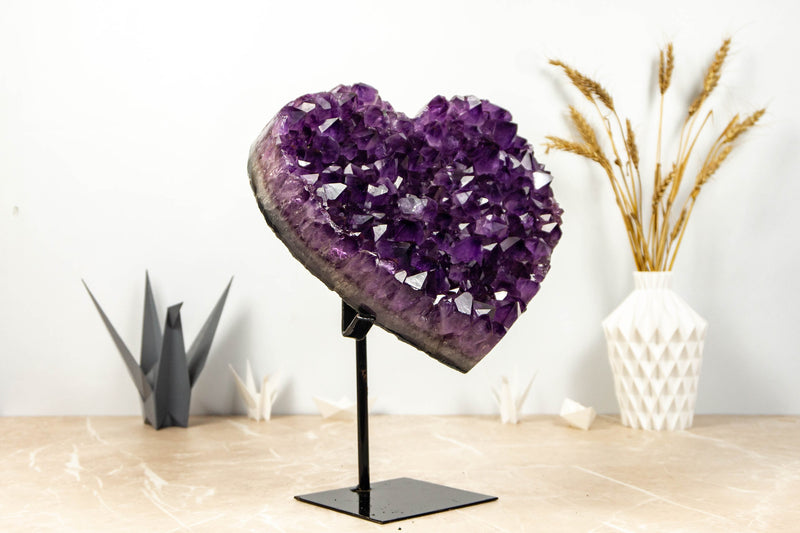 X Large Purple Amethyst Heart, Aaa Quality Grade collective