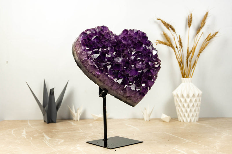 X Large Purple Amethyst Heart, Aaa Quality Grade collective