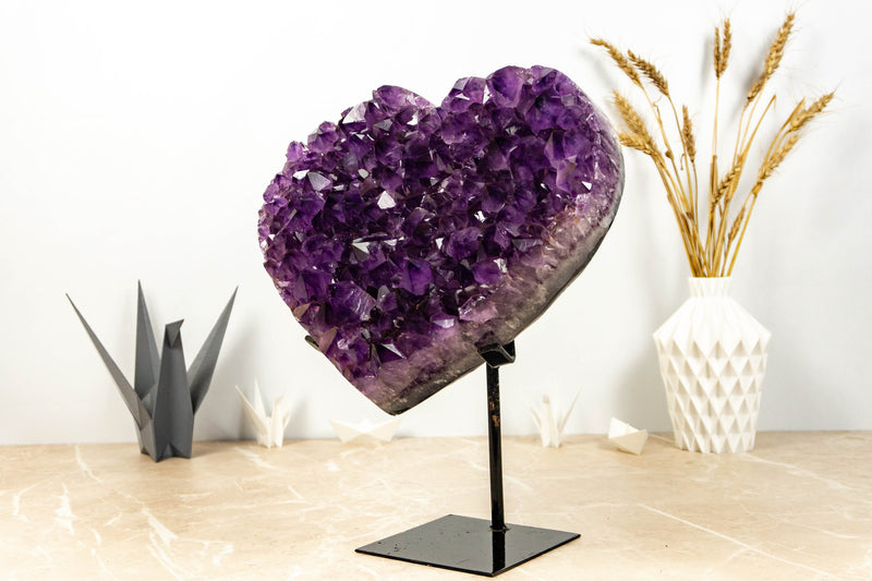 X Large Purple Amethyst Heart, Aaa Quality Grade collective