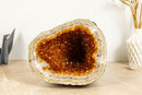 Citrine Geode Cave with Polished Border, Large collective