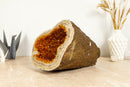 Citrine Geode Cave with Polished Border, Large collective