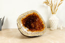 Citrine Geode Cave with Polished Border, Large collective