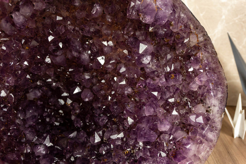 Amethyst Geode Cave with Polished Agate Border collective