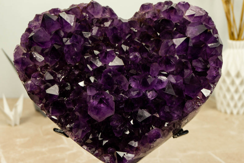 X Large Purple Amethyst Heart, Aaa Quality Grade collective