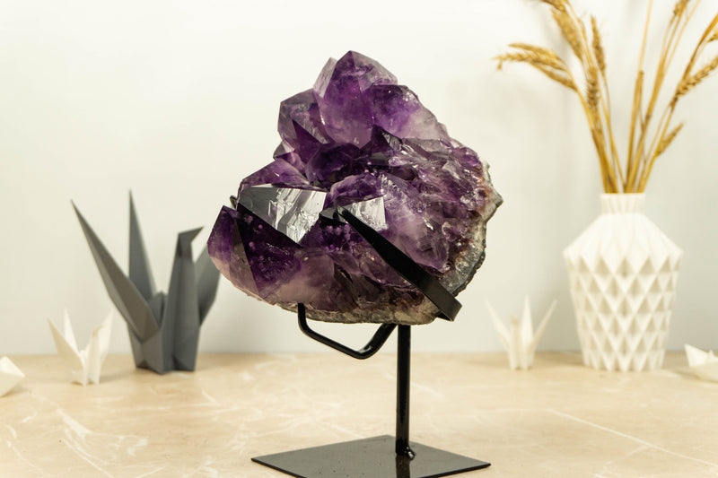 Amethyst Cluster with Cristobalite Inclusions. Museum Quality collective