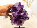 Amethyst Cluster with Cristobalite Inclusions. Museum Quality collective
