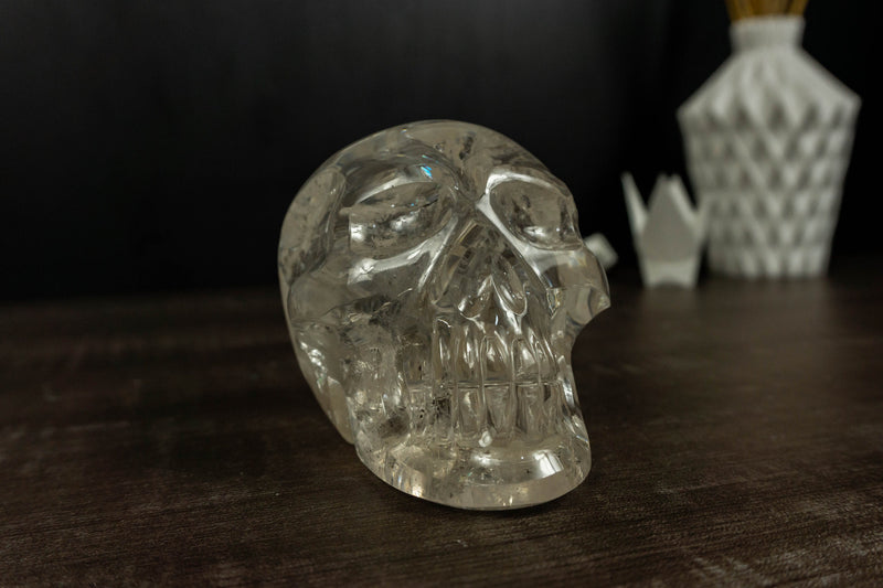 Genuine Diamantina Crystal Skull, Natural Hand Carved Human Skull collective