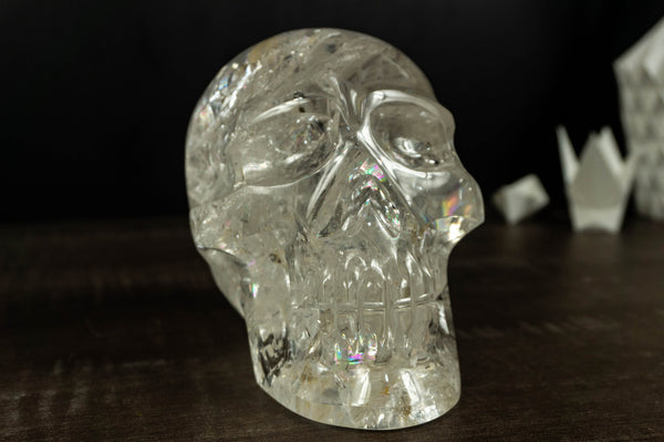 Genuine Diamantina Crystal Skull, Natural Hand Carved Human Skull collective