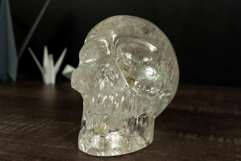 Genuine Diamantina Crystal Skull, Natural Hand Carved Human Skull collective