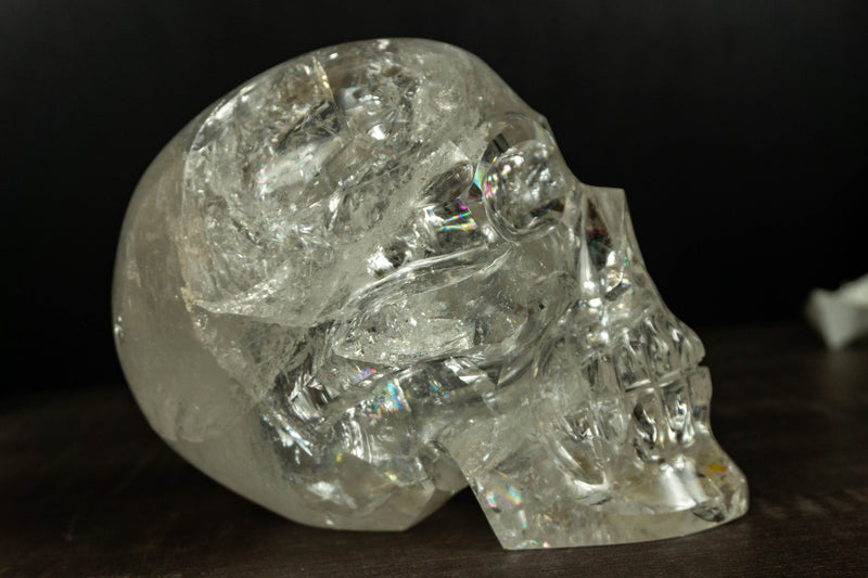 Genuine Diamantina Crystal Skull, Natural Hand Carved Human Skull collective