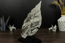 Genuine Diamantina Clear Quartz Leaf, Hand Carved Crystal collective