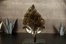 Hand Carved Leaf on Natural and Genuine Aaa Smoky Quartz collective
