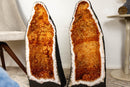 Book Matched Pair of Orange Citrine Geodes collective