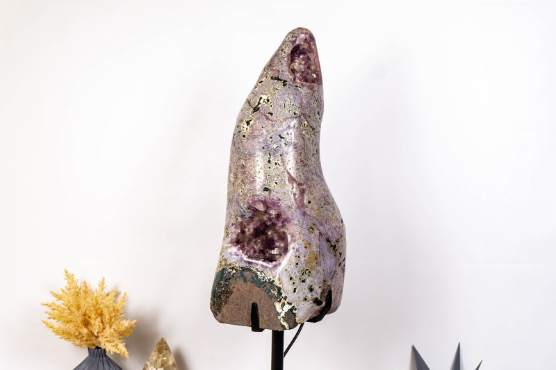 Amethyst Geode Floor Lamp, Polished Geode Lamp, 36 In Tall collective