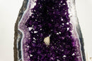 Pair of Rare Agate Amethyst Cathedral Geodes on Banded Agate, Museum Grade Aaa collective