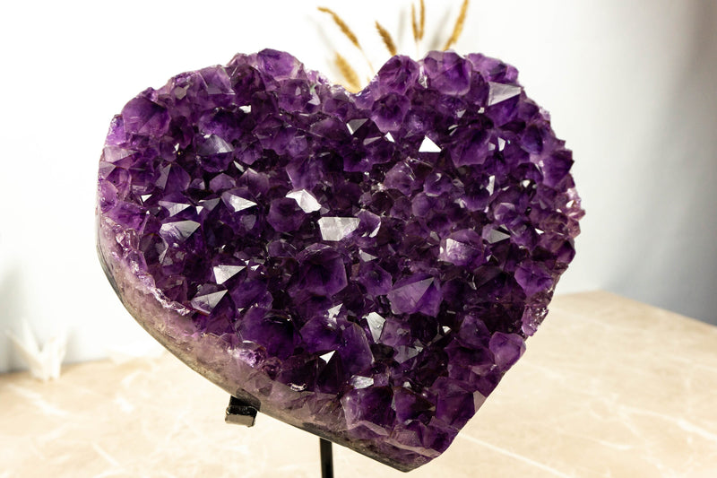 X Large Purple Amethyst Heart, Aaa Quality Grade collective