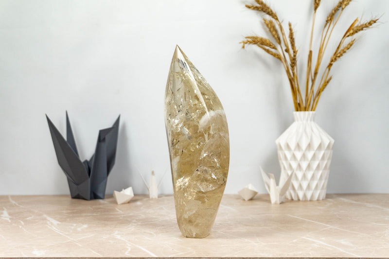 Genuine Citrine Flame Gernerator, Natural Golden Orange Citrine collective