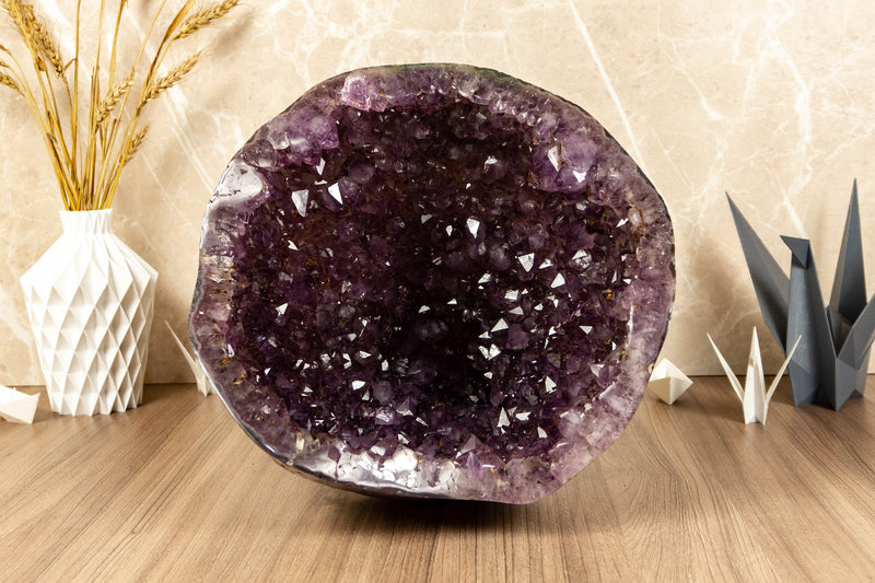 Amethyst Geode Cave with Polished Agate Border collective