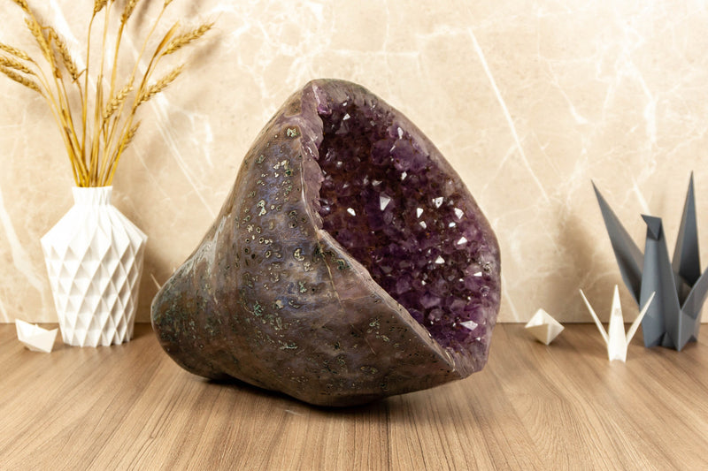 Amethyst Geode Cave with Polished Agate Border collective