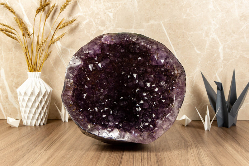 Amethyst Geode Cave with Polished Agate Border collective