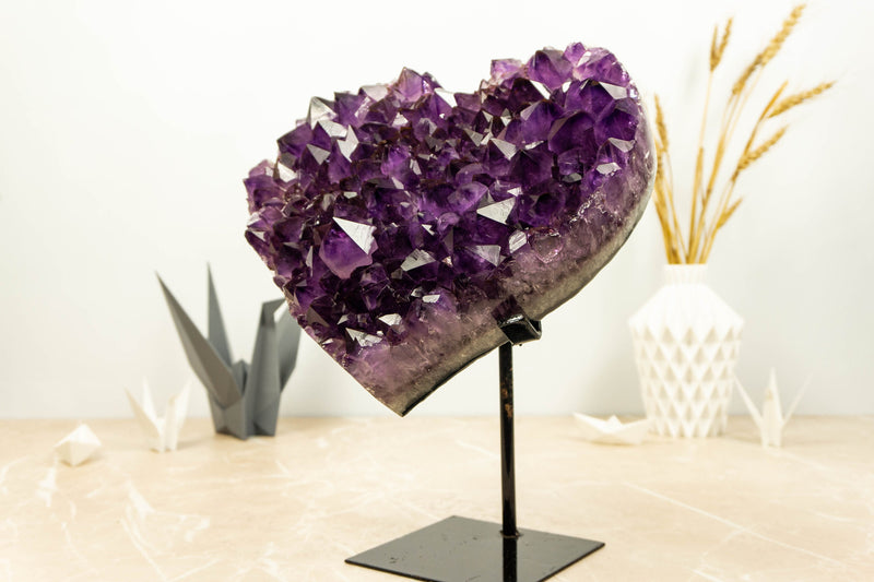 X Large Purple Amethyst Heart, Aaa Quality Grade collective
