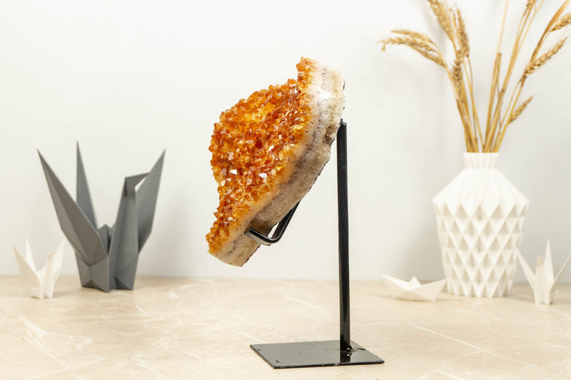 Citrine Crystal Heart, Aaa Deep Orange Quality collective
