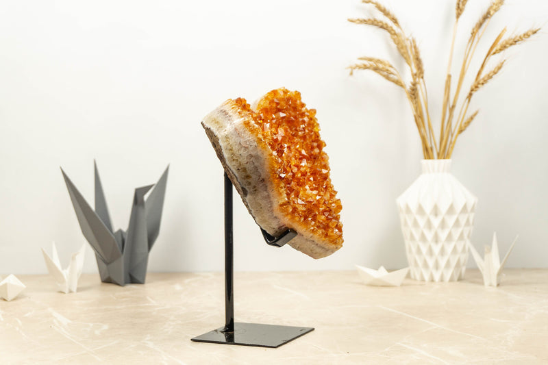 Citrine Crystal Heart, Aaa Deep Orange Quality collective