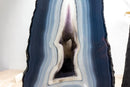 Blue Banded Agate Geodes with Amethyst Druzy 3/3 collective