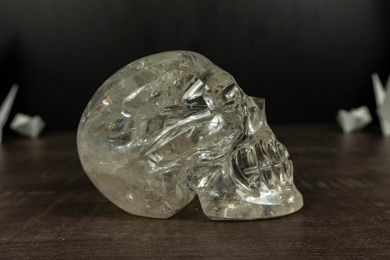 Genuine Diamantina Crystal Skull, Natural Hand Carved Human Skull collective