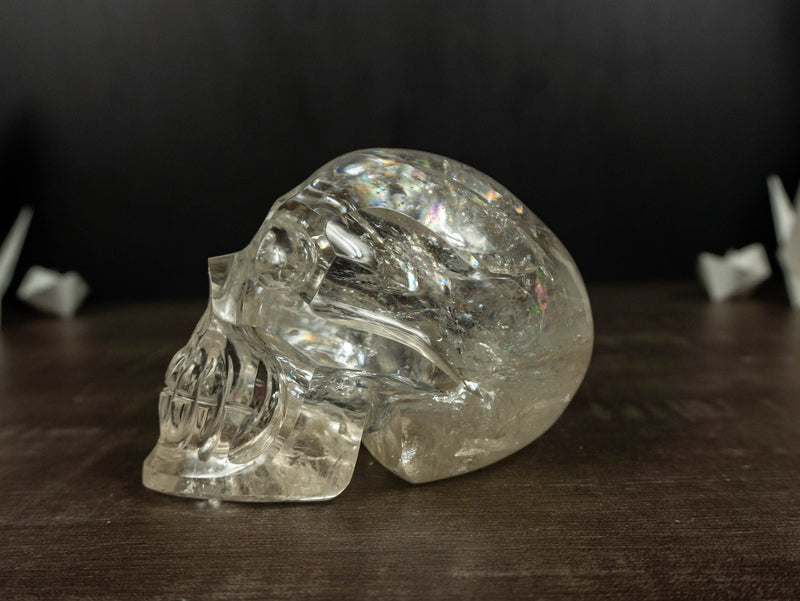 Genuine Diamantina Crystal Skull, Natural Hand Carved Human Skull collective