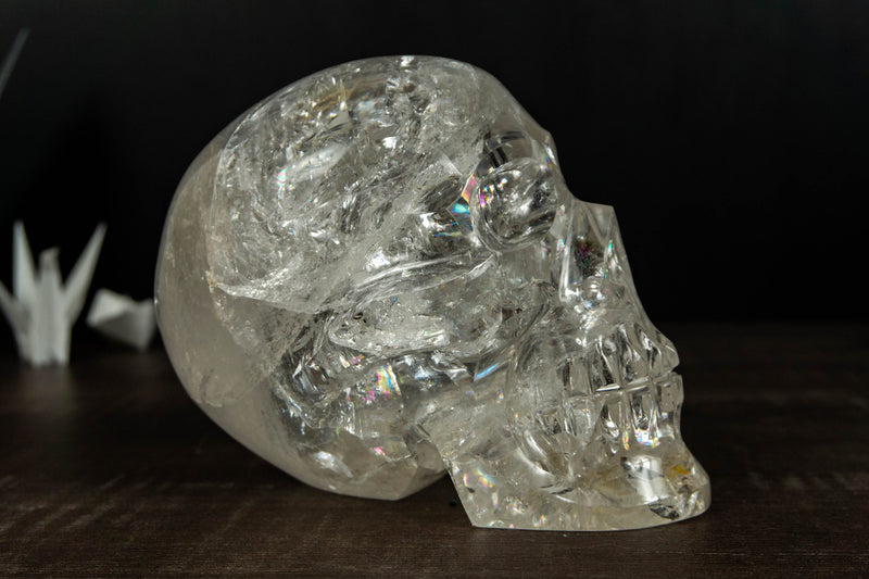 Genuine Diamantina Crystal Skull, Natural Hand Carved Human Skull collective