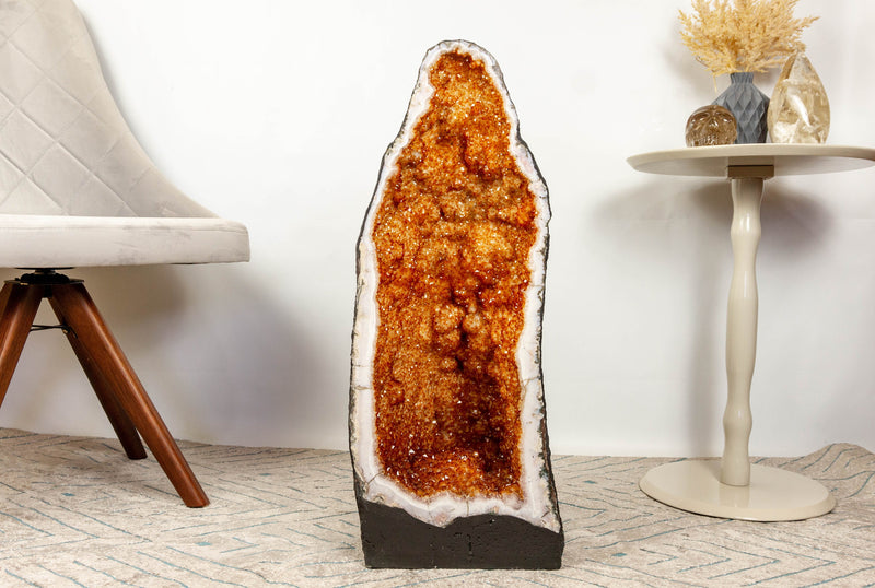 Tall Orange Citrine Cathedral Geode, X Large collective
