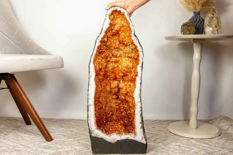 Tall Orange Citrine Cathedral Geode, X Large collective