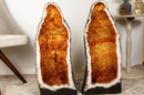 Book Matched Pair of Orange Citrine Geodes collective