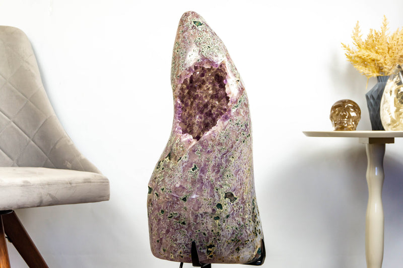 Amethyst Geode Floor Lamp, Polished Geode Lamp, 36 In Tall collective