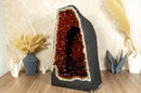 Deep Orange Cognac Citrine Cathedral Geode, Aaa Quality collective