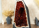 Deep Orange Cognac Citrine Cathedral Geode, Aaa Quality collective