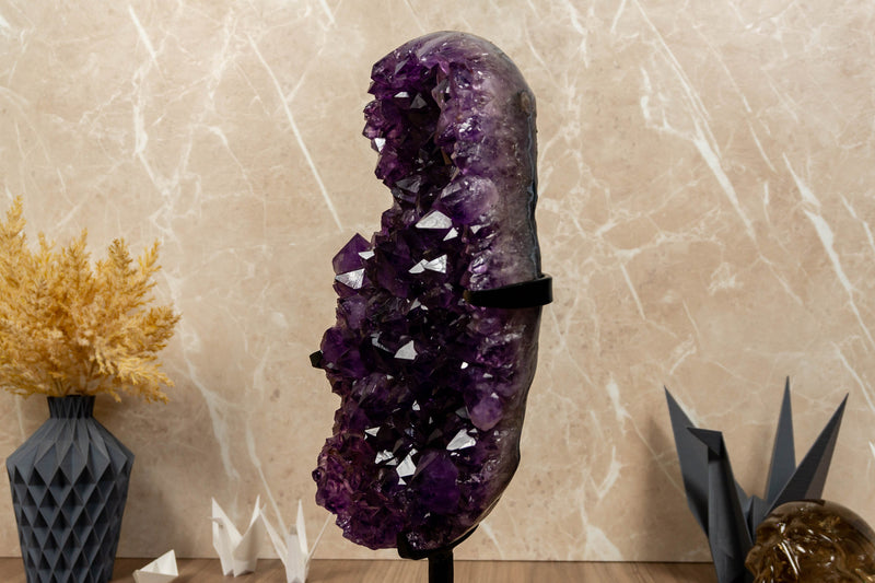 Amethyst Geode Cluster, Aaa Dark Purple Grape Jelly Amethyst collective