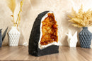 Citrine Geode with Deep Orange Citrine Druzy, collective