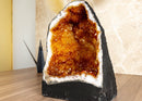 Citrine Geode with Deep Orange Citrine Druzy, collective