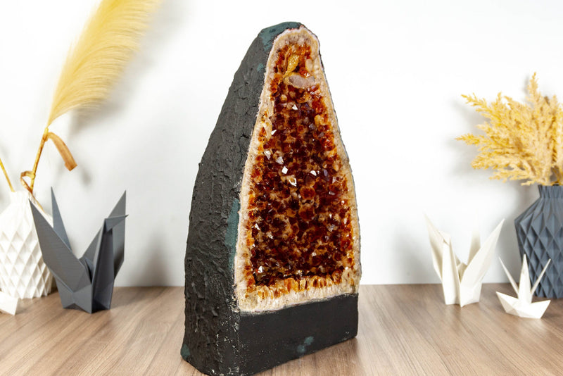 Citrine Cathedral with Deep Orange Citrine Points collective