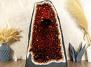 Deep Orange Cognac Citrine Cathedral Geode, Aaa Quality collective